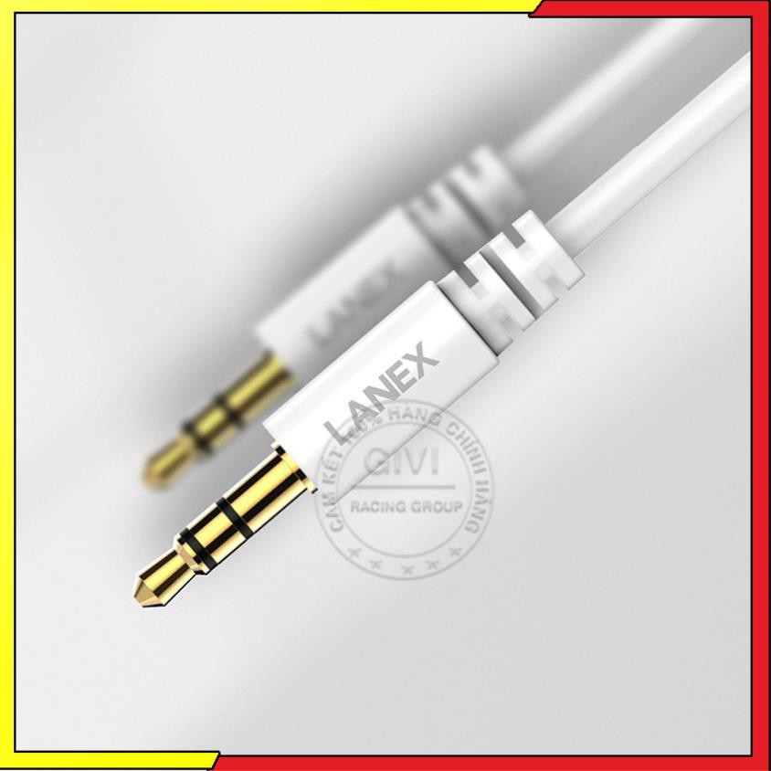 Cáp Audio Lanex LDS-A03 nhựa PVC, jack kết nối 3.5mm, dài 1.0m, tương thích nhiều thiết bị