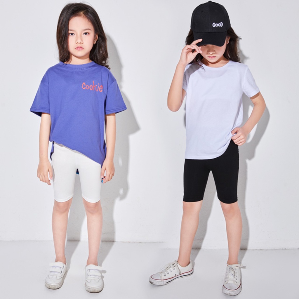 Quần legging bé gái, quần legging đùi chất cotton xuất dư xịn 6 màu cho bé