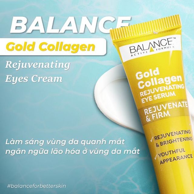 Kem Dưỡng Mắt Balance Giúp Giảm Thâm Và Tái Tạo Da Mắt Active Formula Gold Collagen Rejuvenating Eye 15ml - Khongcoson