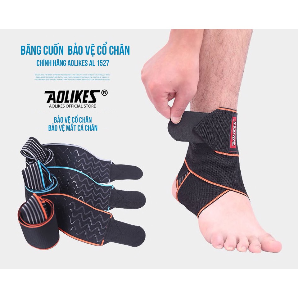 ⚡Chuyên Bán Sỉ⚡Băng quấn cổ chân đàn hồi Aolikes - Bảo vệ cổ chân cực tốt, thoải mái di chuyển A1527