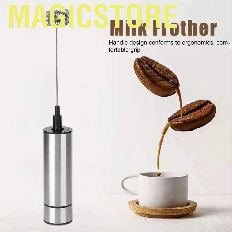 Magicstore Stainless Steel Coffee Stirrer Mixer Blender Electric Egg Beater Milk Frother Home Kitchen Utensils