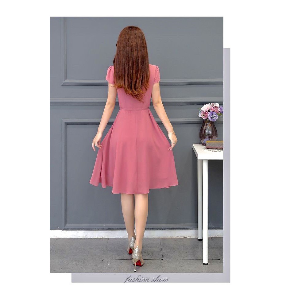 ĐẦM HỒNG NHẸ NHÀNG SANG TRỌNG ĐỦ SIZE 30 ĐẾN 72KG - 75600 | BigBuy360 - bigbuy360.vn
