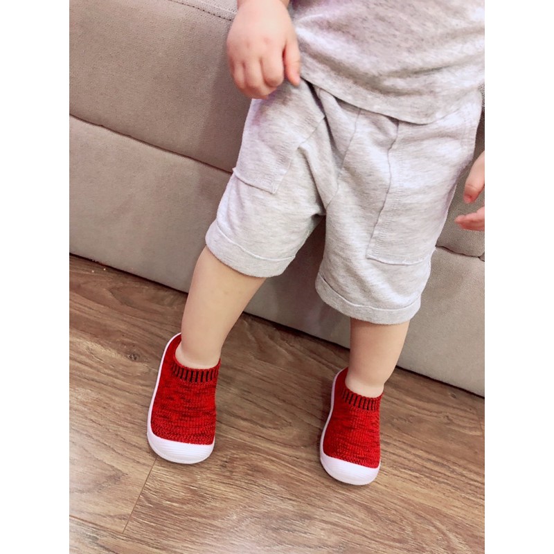 GIÀY BÚN CHO BÉ TẬP ĐI - GIÀY BÚN CHỐNG TRƯỢT CHO BÉ( Len dù)