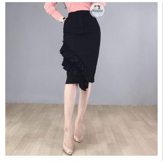 [Diamond Boutique] Chân Váy Bút Chì Công Sở Bèo Chéo