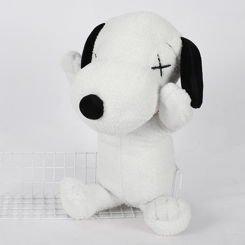 Cún Snoopy Nhồi Bông Màu Trắng / Đen Phong Cách Hàn Quốc Xinh Xắn