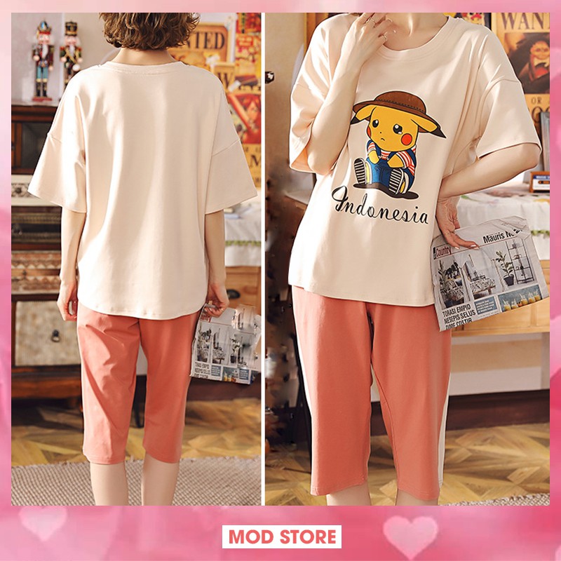(Loại Đẹp) Bộ Lửng Loại Đẹp Mặc Nhà Cotton, Bộ Ngủ Lửng Nữ Mùa Hè B5 | BigBuy360 - bigbuy360.vn
