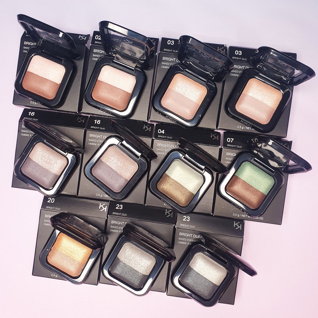 Phấn mắt, màu mắt KIKO Duo 2 màu - Hàng Pháp Đủ Bill