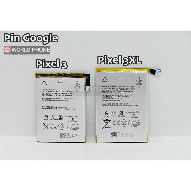 Pin Google GG Pixel 3 _ Pixel 3XL , Pin mới Google Pixel 3 , 3 XL bảo hành 6 tháng.