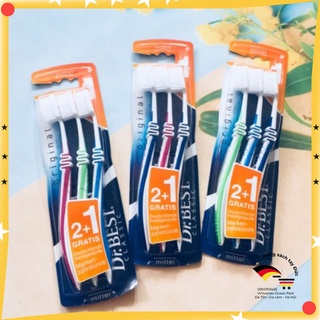 💯 bàn chải đánh răng dr best 3 chiếc - hàng chính hãng
