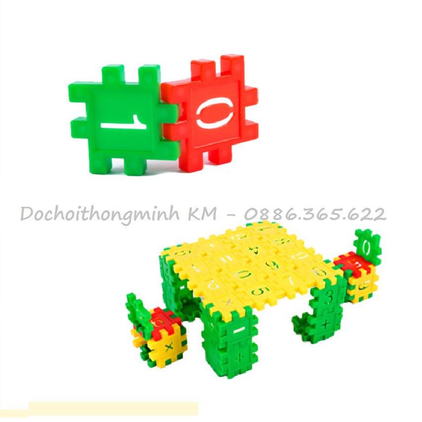 T38 - Túi Lego vuông kết hợp số, phép tính phía trong