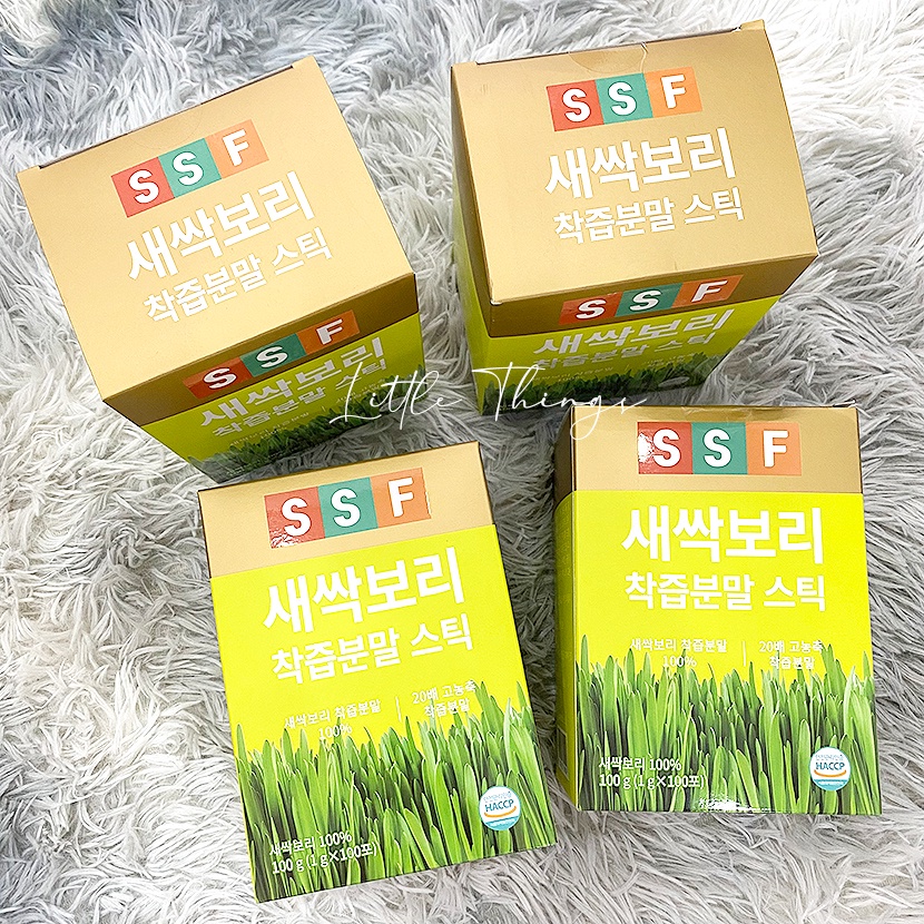 &lt;Hàng có sẵn&gt; Bột mầm lúa mạch SSF Sprout Barley Juice Powder Stick. 100 gói/1 hộp