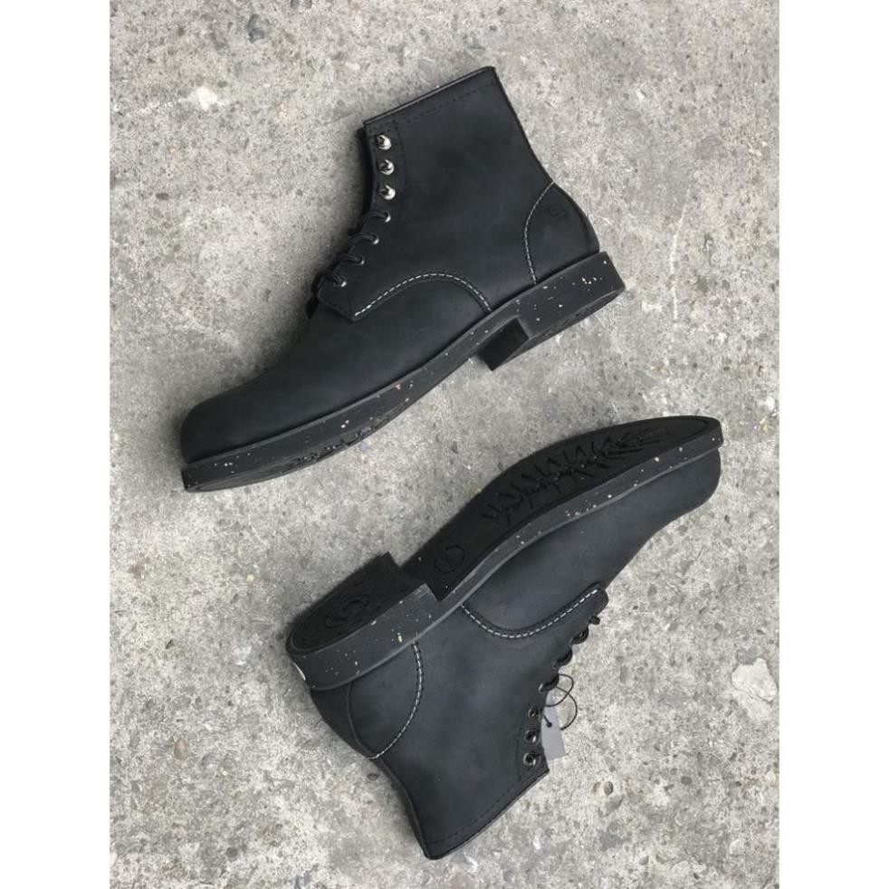 Giày cao cổ nam da bò Beckman Boots Black