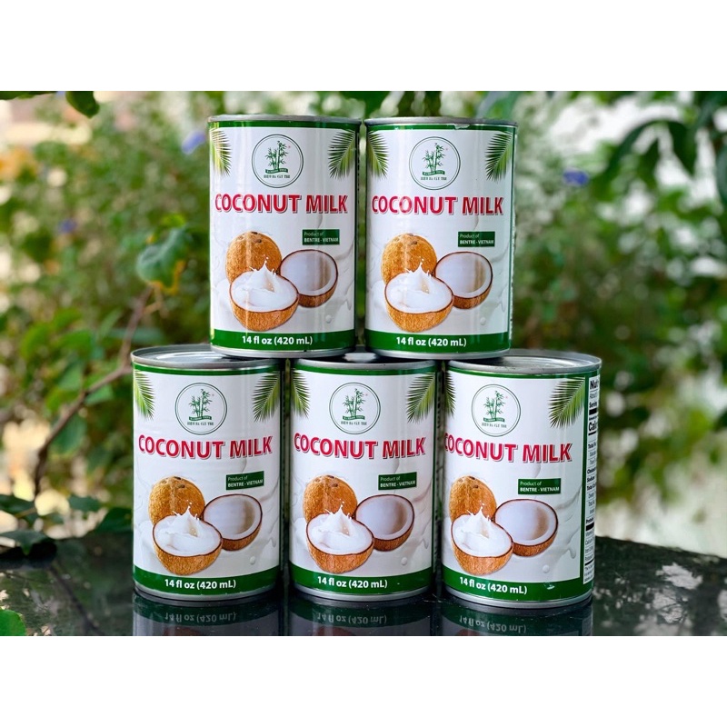 Combo 6 lon Nước cốt dừa xuất khẩu hiệu Ba Cây Tre (Coconut milk).sánh mịn, thơm , ngon, độ béo vừa phải.
