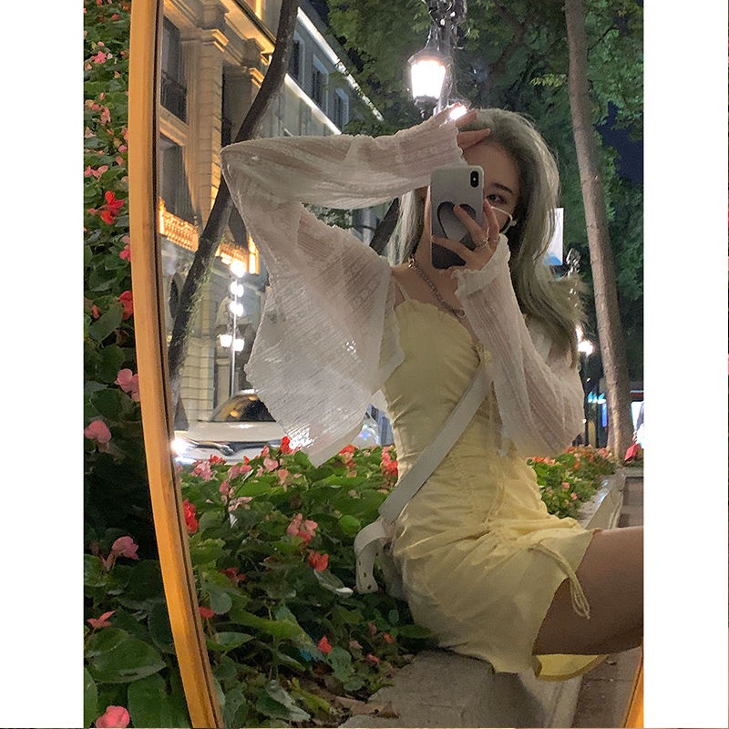 Áo Khoác Cardigan Ren Ngắn Chống Nắng Phong Cách Phương Tây Thời Trang Mùa Hè Hàng Mới Dành Cho Bạn Nữ