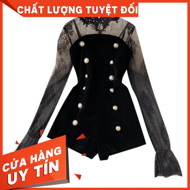 SET Jumpsuit Vải Nhung Sang Chảnh