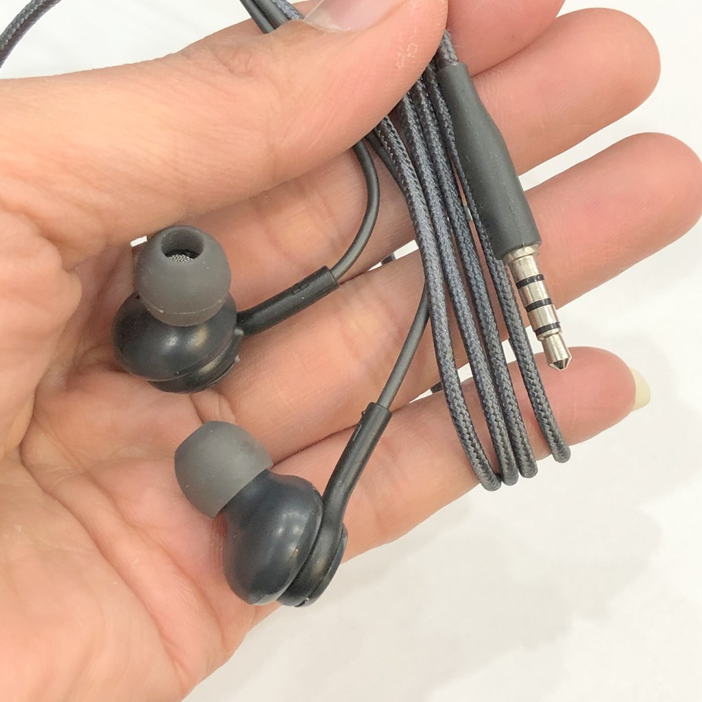 Tai nghe ak chân tròn núm cao su chống ồn, tay nghe jack 3,5mm dùng cho samsung, oppo, xiaomi kiểu dáng akg Data