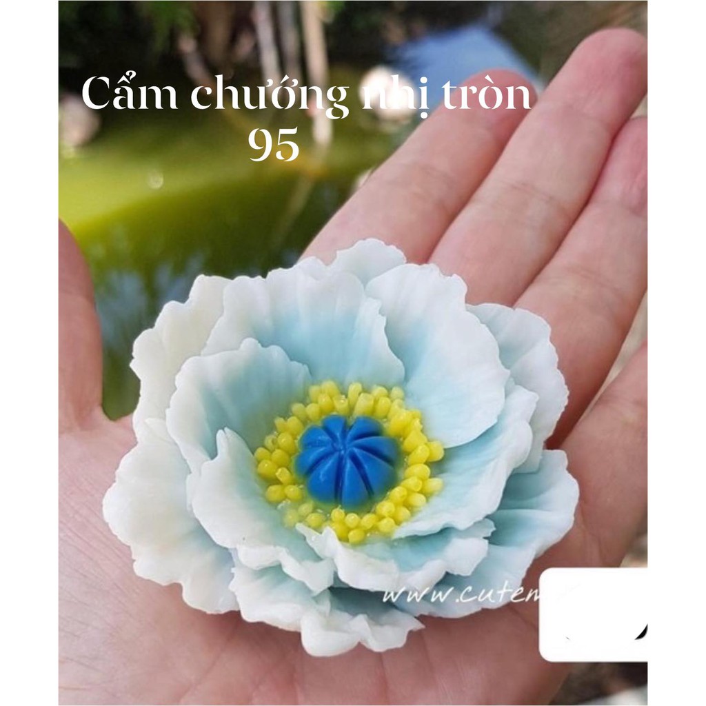 [KHUÔN 4D SALE] Khuôn hoa cẩm chướng 7.8cm làm thạch rau câu/hoa nến/hoa sáp