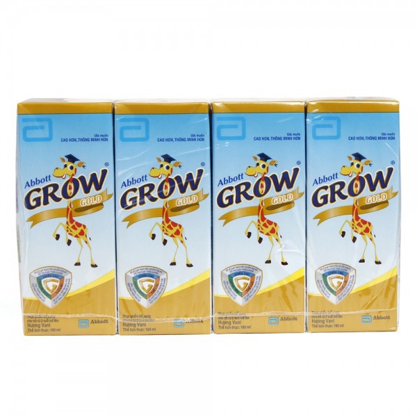 Lốc 4 hộp Sữa nước Abbott Grow Gold 180ml