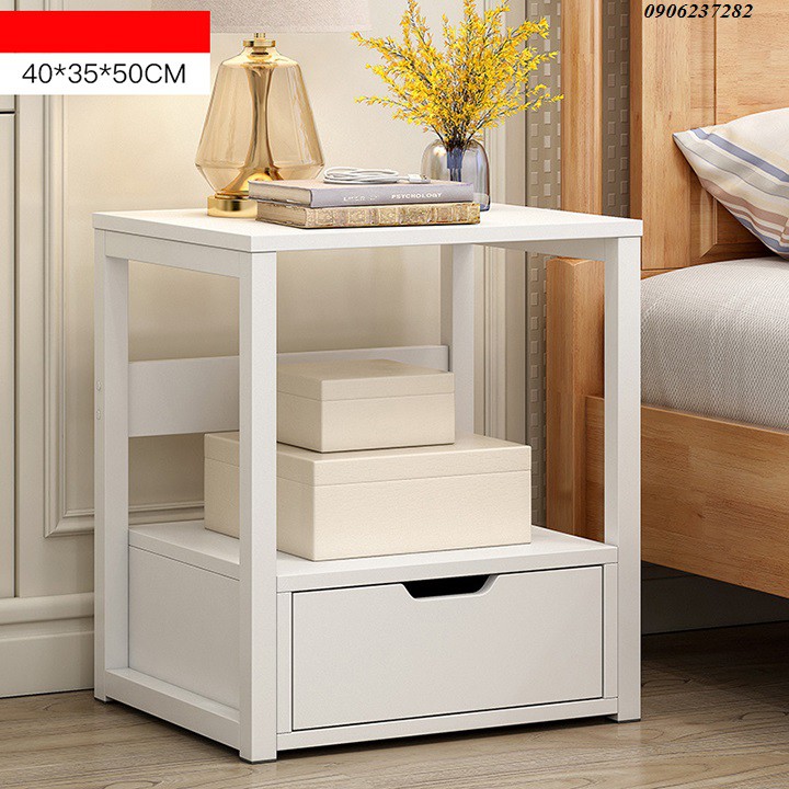 Bàn/táp đầu giường khung thép 1 ngăn kéo_RE0311