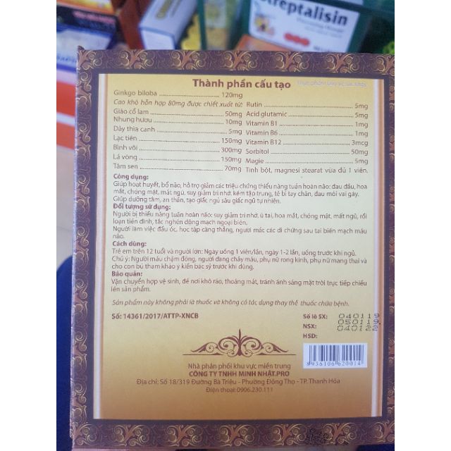 Hoạt Huyết Dưỡng Não An Thần