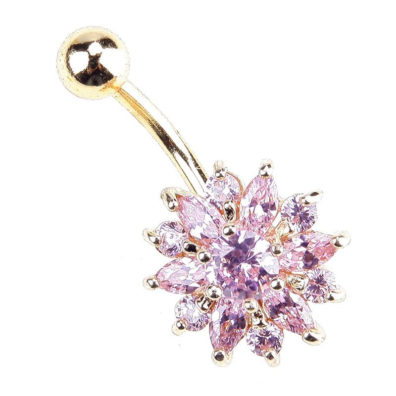 Khuyên Rốn Hình Bông Tuyết Đính Đá Lấp Lánh