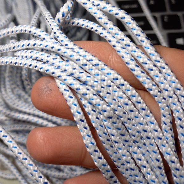 3/5/10met dây dù paracord 3mm có lõi trắng xanh