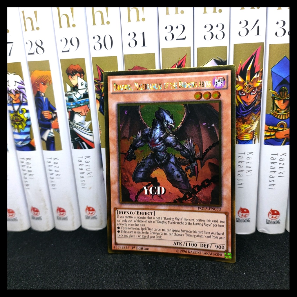 Thẻ bài yugioh chính hãng Draghig, Malebranche of the Burning Abyss – Gold Rare