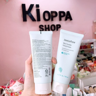 Sữa rửa mặt dành cho da mụn sưng viêm đỏ innisfree Bija Trouble Facial Foam