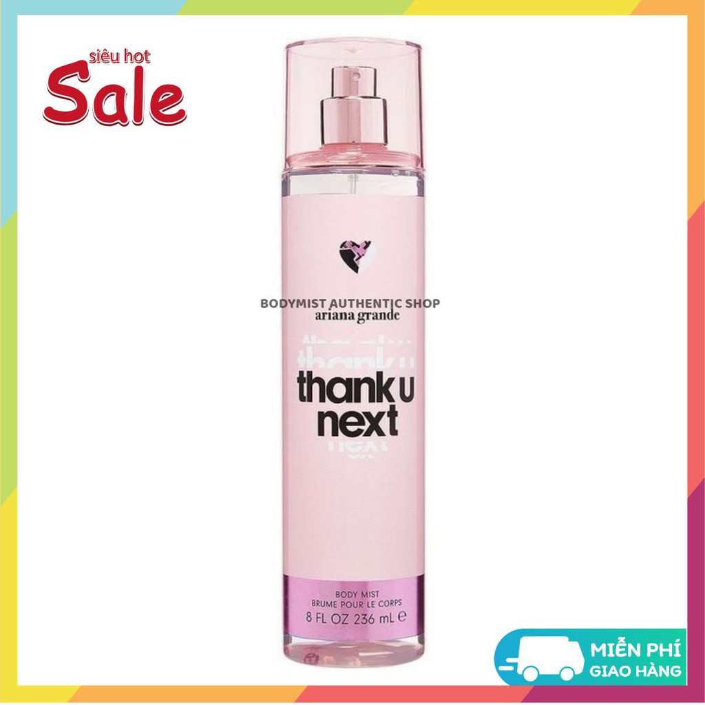 Xịt Thơm Nước Hoa Ariana Grande Thank U Next _ [𝑩𝒐𝒅𝒚𝒎𝒊𝒔𝒕 𝑨𝒖𝒕𝒉𝒆𝒏𝒕𝒊𝒄] | Thế Giới Skin Care