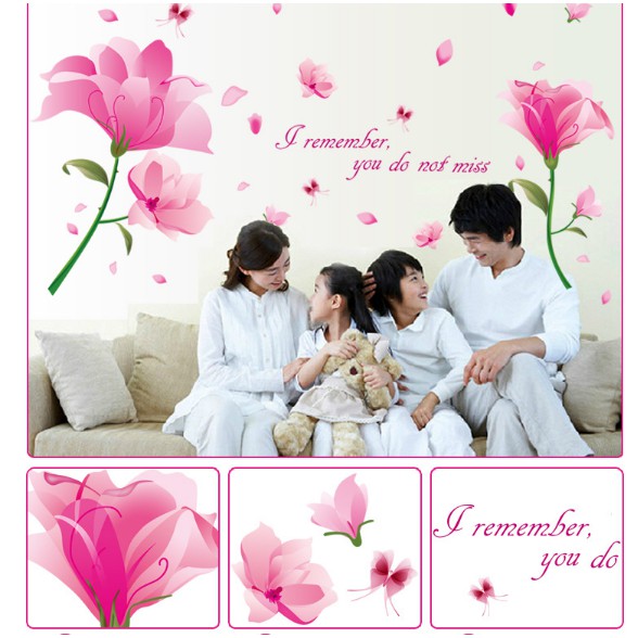 Decal trang trí tường hình bông hoa cực xinh