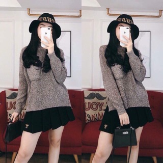 Áo len thừng túi viền