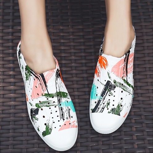 Giày nhựa đi mưa native giới tính hoa văn vệt sơn relax SHINNATIVE19 khuyến mãi kèm theo 2 jibitz, st