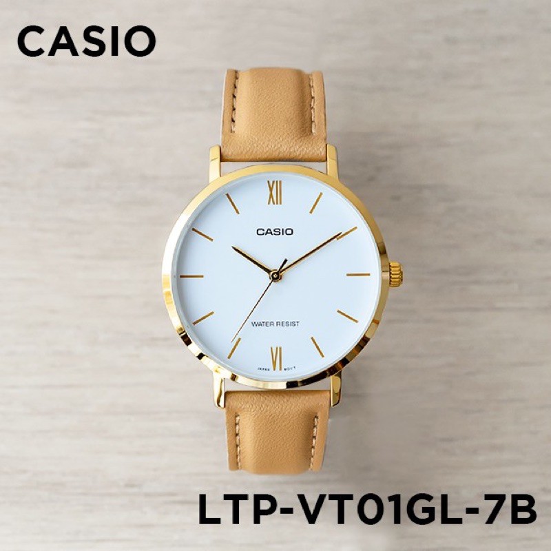 Đồng hồ nữ dây da Casio Anh Khuê LTP-VT01GL-7BUDF