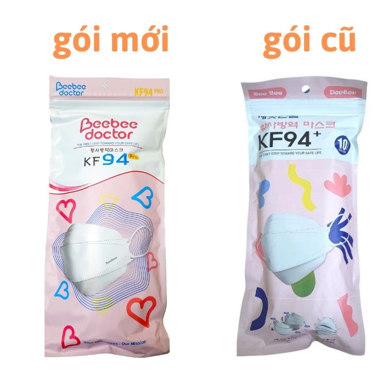 Sỉ 1 Thùng 300c Khẩu Trang KF94 4D Bee Bee DocTor 4 Lớp Cao Cấp Tiêu chuẩn Xuất Hàn Quốc