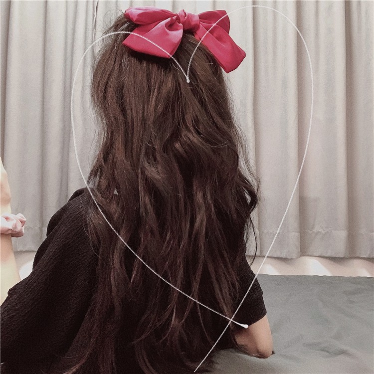 SUXI Kẹp Tóc Hình Nơ Màu Đỏ