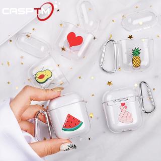 Vỏ PC cứng đựng bảo vệ cho hộp sạc tai nghe Airpods 1/2 họa tiết trái cây