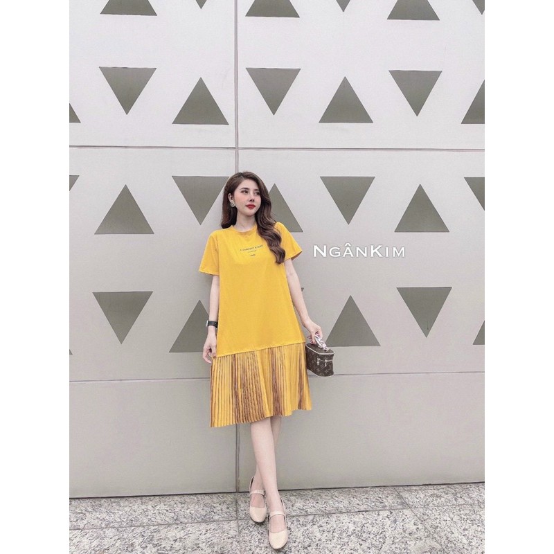 Váy cotton suông ly dập | BigBuy360 - bigbuy360.vn
