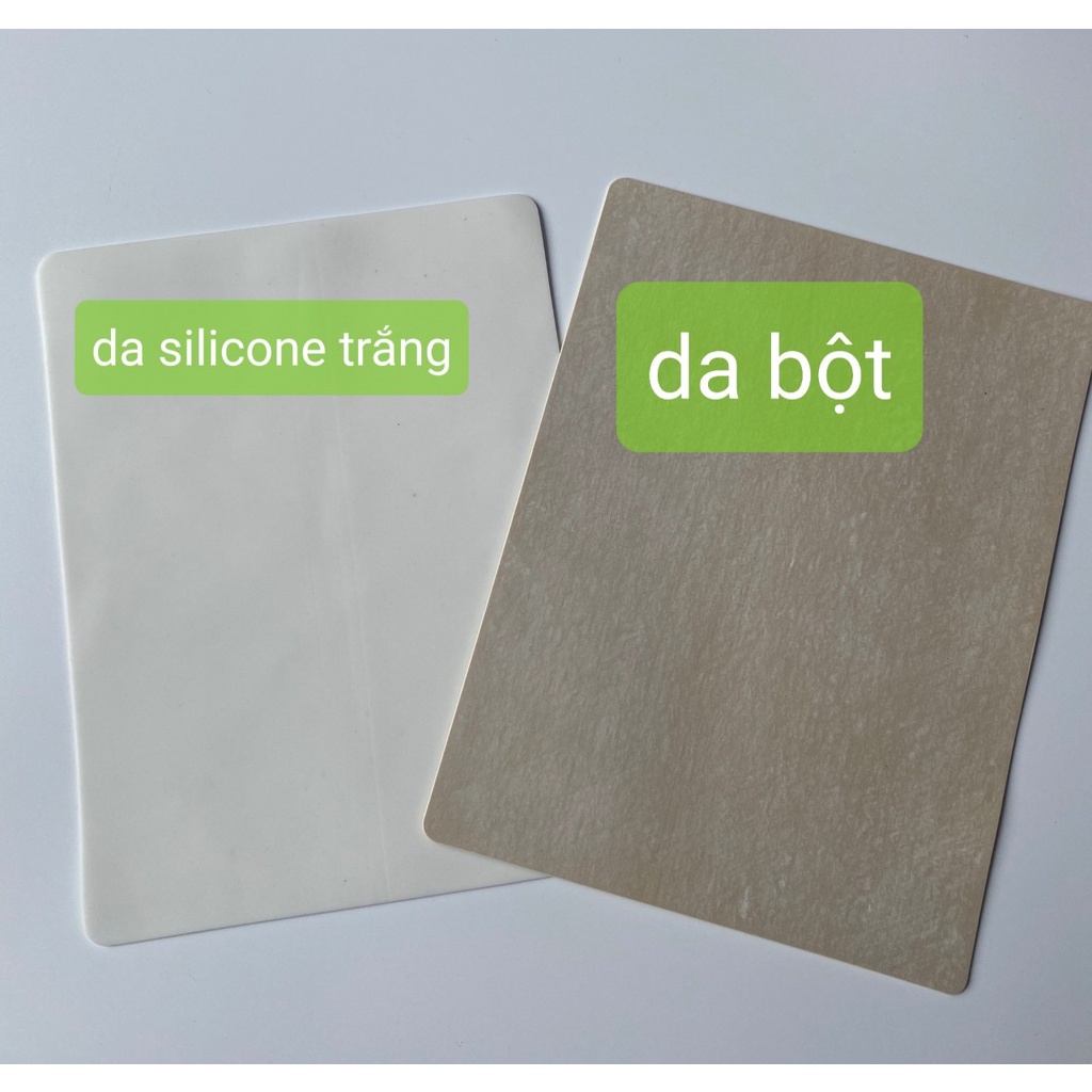 Da silicon trắng, da trắng không bột, da bột phun xăm, da hồng dầy, da 3D, da ít bột, da hồng, da giả phun xăm