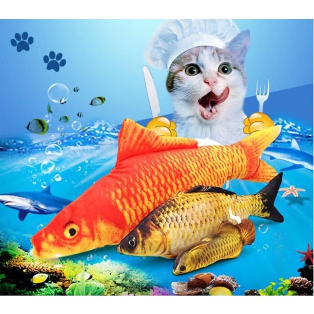 Catnip cho mèo hình cá 3D nhồi bông
