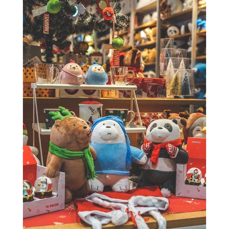 GẤU BỐNG NOEL WE BARE BEAR X MINISO