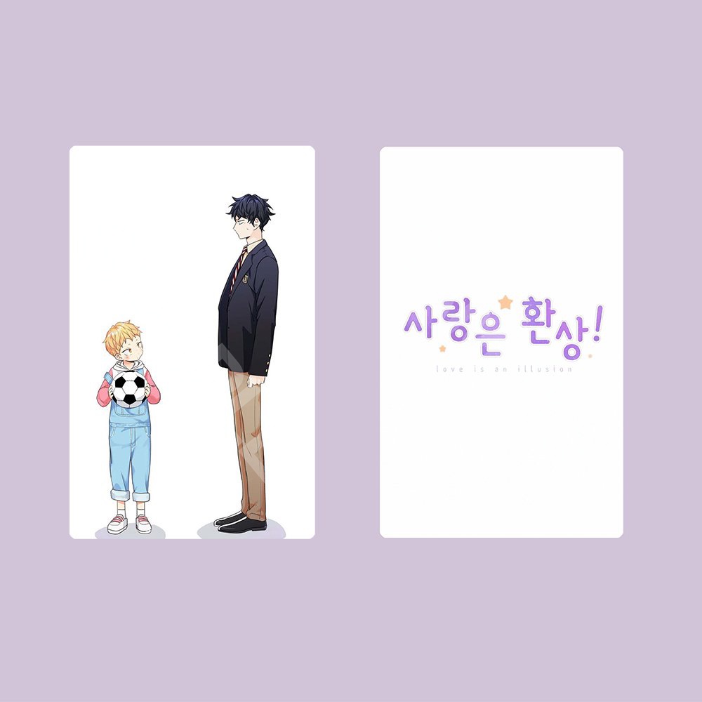 Ảnh thẻ in hình LOVE IS AN ILLUSION manhwa BL card bo góc viền 5*8cm anime chibi xinh xắn sưu tầm