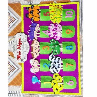 Bộ bé làm quen với toán bằng nỉ- Bộ đếm đến 10- Đồ dùng mầm non bằng nỉ