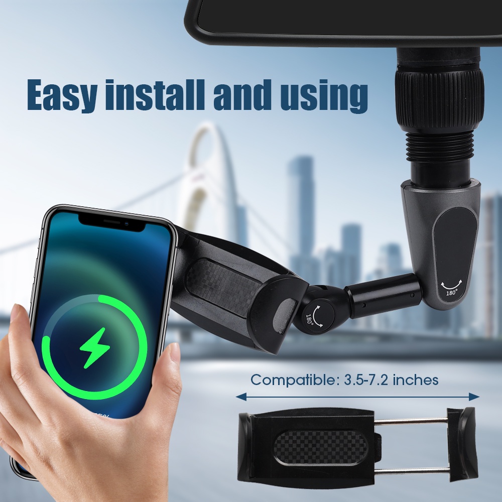 Giá Đỡ Điện Thoại / Thiết Bị Định Vị GPS Xoay 360 Độ Gắn Ghế Ngồi Xe Hơi Tiện Dụng