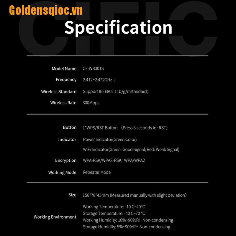 Thiết Bị Khuếch Đại Sóng Wifi Không Dây 300m Golden Comfast | BigBuy360 - bigbuy360.vn
