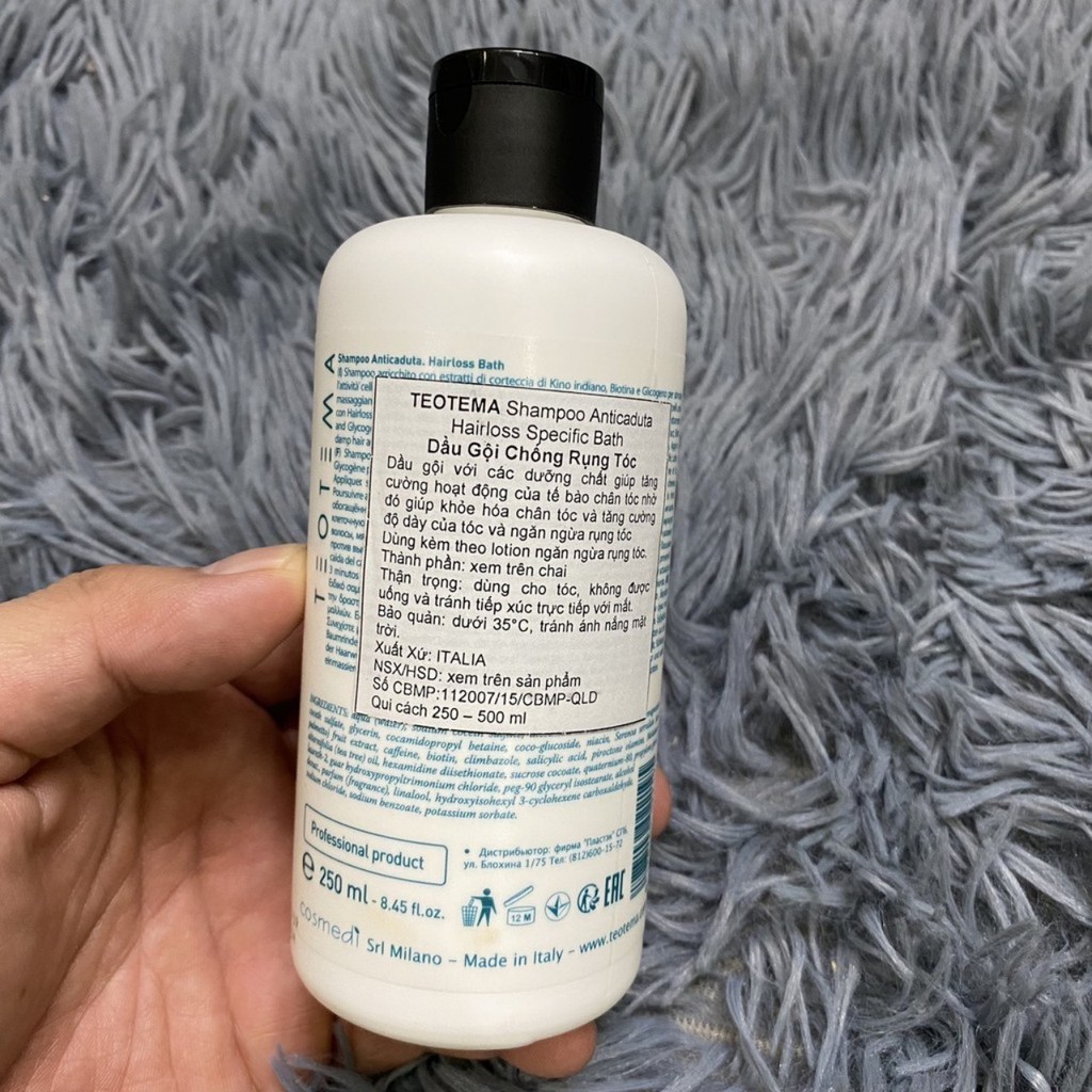 DẦU GỘI NGĂN RỤNG VÀ KÍCH THÍCH MỌC TÓC TEOTEMA ANTI HAIIR LOSS SHAMPOO 250ML