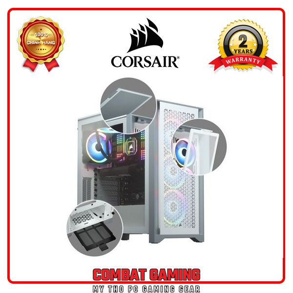 Case Máy Tính Corsair 4000D Airflow TG (Black - White)