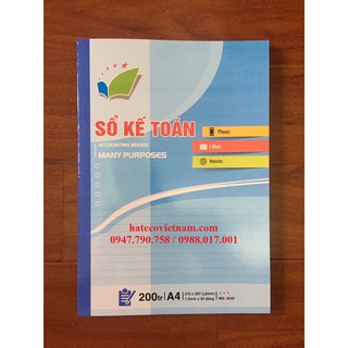 Sổ Kế Toán Tổng Hợp Hải Tiến A4 200 trang 3040 (210mm x 297mm) HÀNG CHÍNH HÃNG