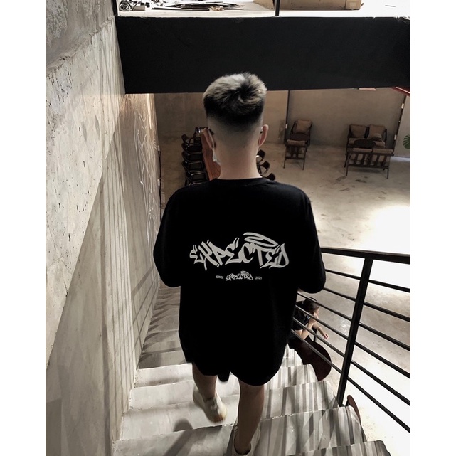 Áo thun unisex 2 màu trắng đen "graffiti tee"