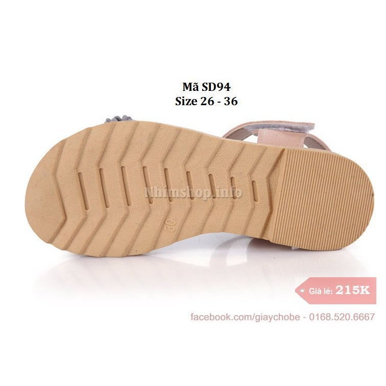 Sandal bé gái 3 - 12 tuổi SD94