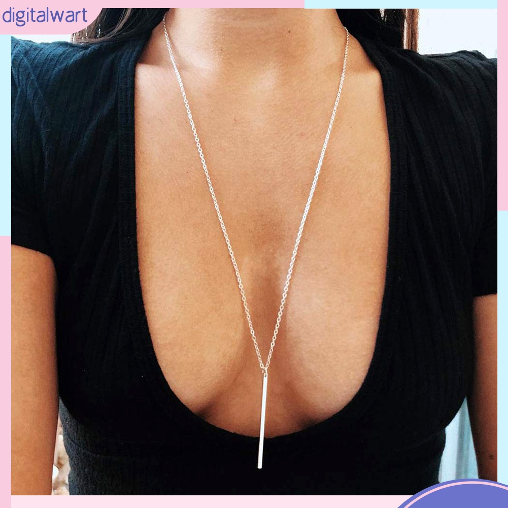 Vòng cổ hợp kim dáng dài mặt hình chữ Y thời trang cho nữ